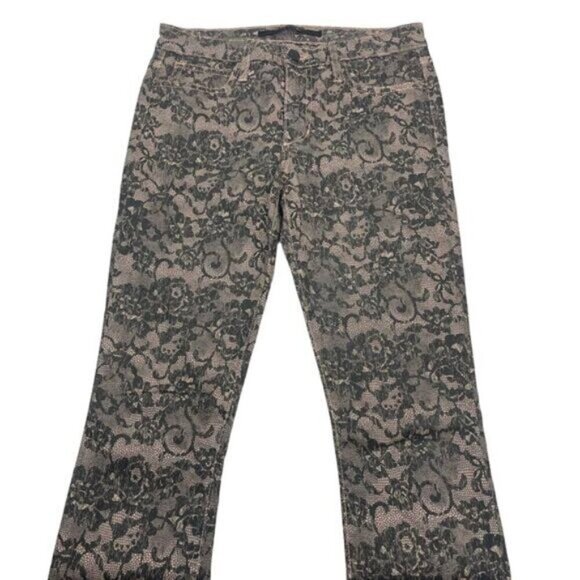 Joe's Jeans Womens Chantilly Mid Rise Lace Print Skinny Jean 26 Blush - Picture 6 of 11